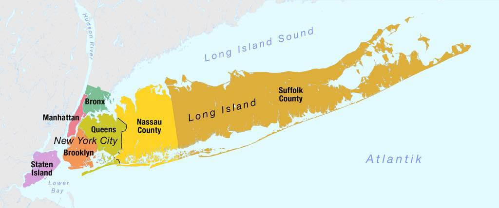 map of long island ny